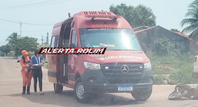 Mulher fraturou braço em acidente de trânsito nesta tarde em Rolim de Moura Mulher fraturou braço em acidente de trânsito nesta tarde em Rolim de Moura