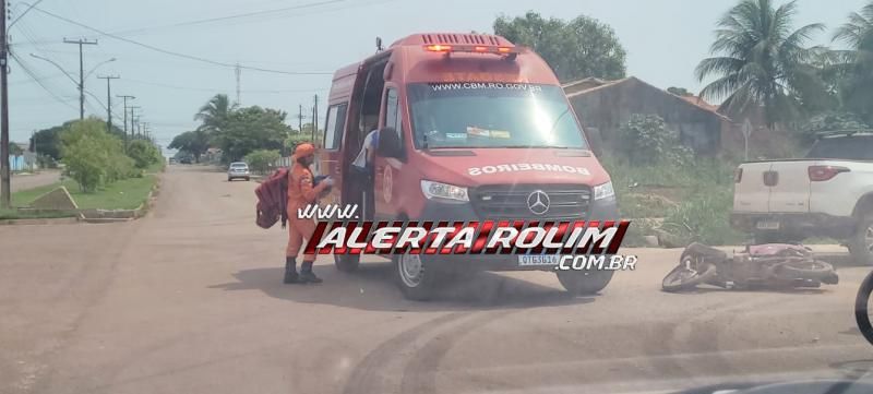 Mulher fraturou braço em acidente de trânsito nesta tarde em Rolim de Moura Mulher fraturou braço em acidente de trânsito nesta tarde em Rolim de Moura