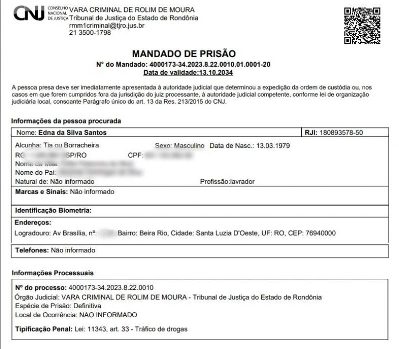 Polícia Militar cumpriu Mandado de Prisão pelo crime de tráfico de drogas nesta segunda-feira em Rolim de Moura Polícia Militar cumpriu Mandado de Prisão pelo crime de tráfico de drogas nesta segunda-feira em Rolim de Moura