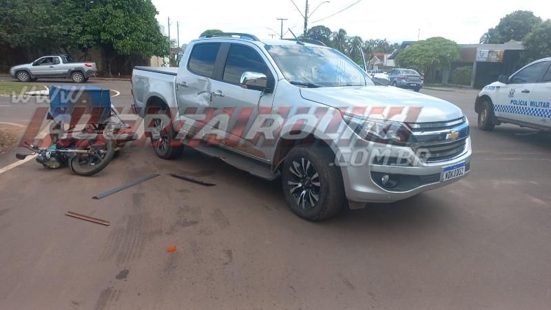 Colisão entre moto e caminhonete foi registrada em Rolim de Moura Colisão entre moto e caminhonete foi registrada em Rolim de Moura