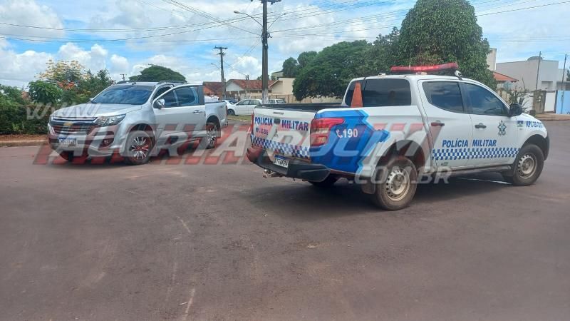 Colisão entre moto e caminhonete foi registrada em Rolim de Moura Colisão entre moto e caminhonete foi registrada em Rolim de Moura
