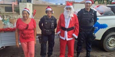 Polícia Militar em Nova Brasilândia realiza pelo 8° ano o Natal Solidário Polícia Militar em Nova Brasilândia realiza pelo 8° ano o Natal Solidário