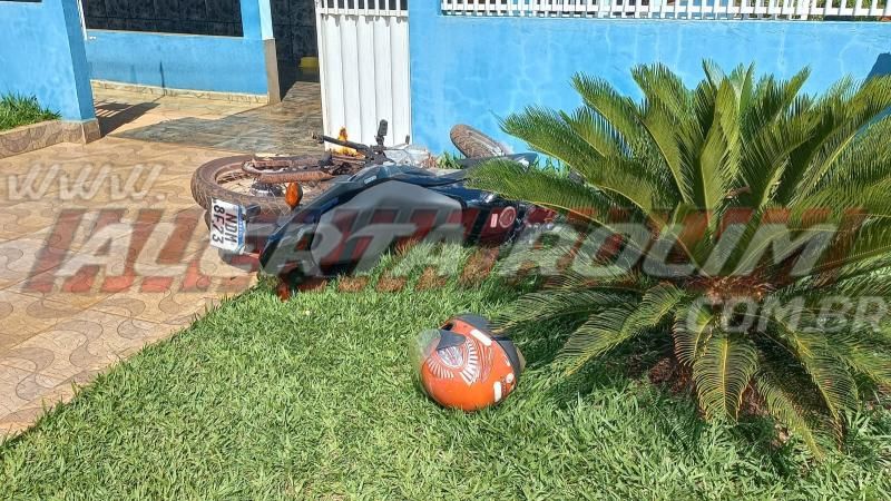 Segundo acidente de trânsito do dia deixou motociclista ferido, em Rolim de Moura Segundo acidente de trânsito do dia deixou motociclista ferido, em Rolim de Moura