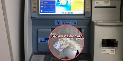 Mulher acionou a PM após encontrar dinheiro em caixa eletrônico do Banco do Brasil de Rolim de Moura
