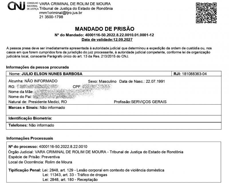 Acusado de crimes de Tráfico de Drogas, Maria da Penha e Receptação foi preso pela Polícia Militar em Rolim de Moura Acusado de crimes de Tráfico de Drogas, Maria da Penha e Receptação foi preso pela Polícia Militar em Rolim de Moura