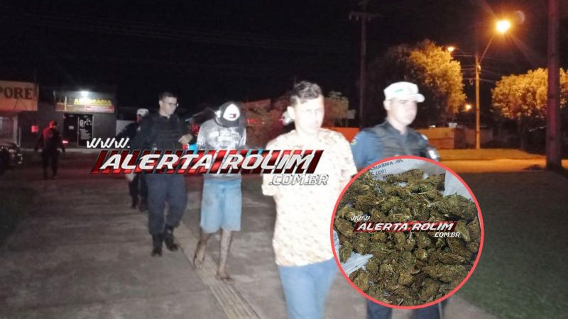 Dois homens, acusados de tráfico de drogas, foram presos pela equipe da PTRAN da PM em Rolim Moura Dois homens, acusados de tráfico de drogas, foram presos pela equipe da PTRAN da PM em Rolim Moura