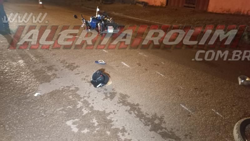 Motociclista foi socorrido em estado grave após acidente no bairro Cidade Alta, em Rolim de Moura Motociclista foi socorrido em estado grave após acidente no bairro Cidade Alta, em Rolim de Moura