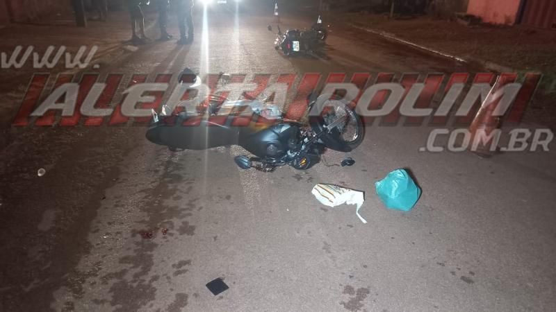 Motociclista foi socorrido em estado grave após acidente no bairro Cidade Alta, em Rolim de Moura Motociclista foi socorrido em estado grave após acidente no bairro Cidade Alta, em Rolim de Moura