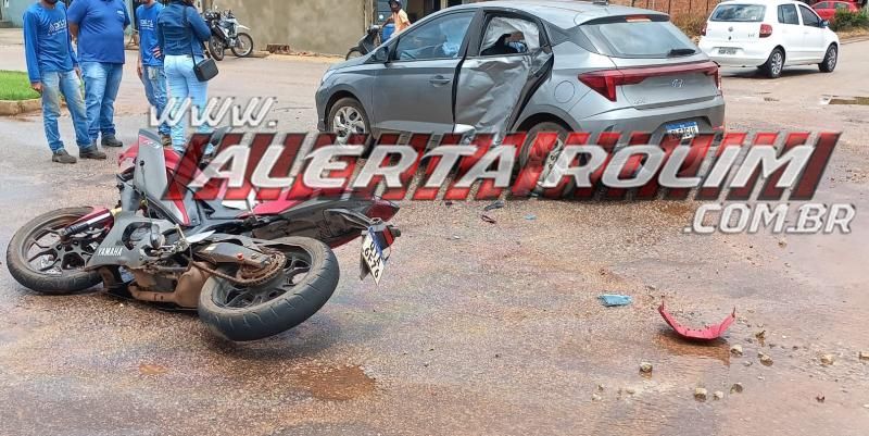 Motociclista fraturou braço e perna em grave acidente de trânsito no começo desta tarde, em Rolim de Moura Motociclista fraturou braço e perna em grave acidente de trânsito no começo desta tarde, em Rolim de Moura