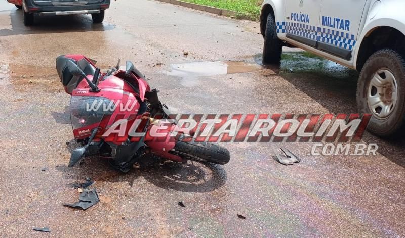 Motociclista fraturou braço e perna em grave acidente de trânsito no começo desta tarde, em Rolim de Moura Motociclista fraturou braço e perna em grave acidente de trânsito no começo desta tarde, em Rolim de Moura