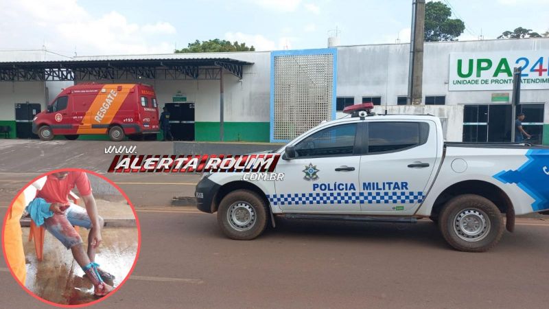 Homem sofreu tentativa de homicídio a golpes de machado em lavador de Rolim de Moura  Homem sofreu tentativa de homicídio a golpes de machado em lavador de Rolim de Moura