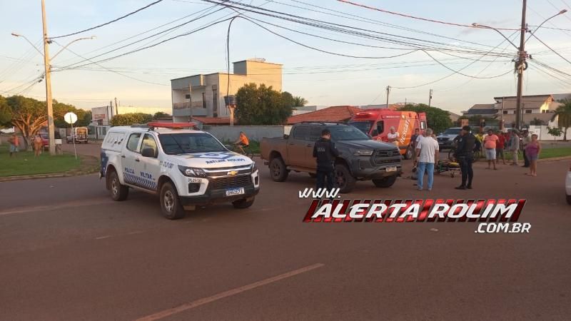 Mulher sofreu trauma de crânio e fraturou uma das pernas em grave acidente de trânsito nesta tarde, em Rolim de Moura Mulher sofreu trauma de crânio e fraturou uma das pernas em grave acidente de trânsito nesta tarde, em Rolim de Moura
