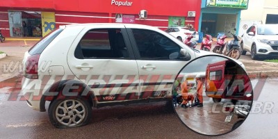 Acidente de trânsito no Centro de Rolim de Moura deixou mulher ferida 
