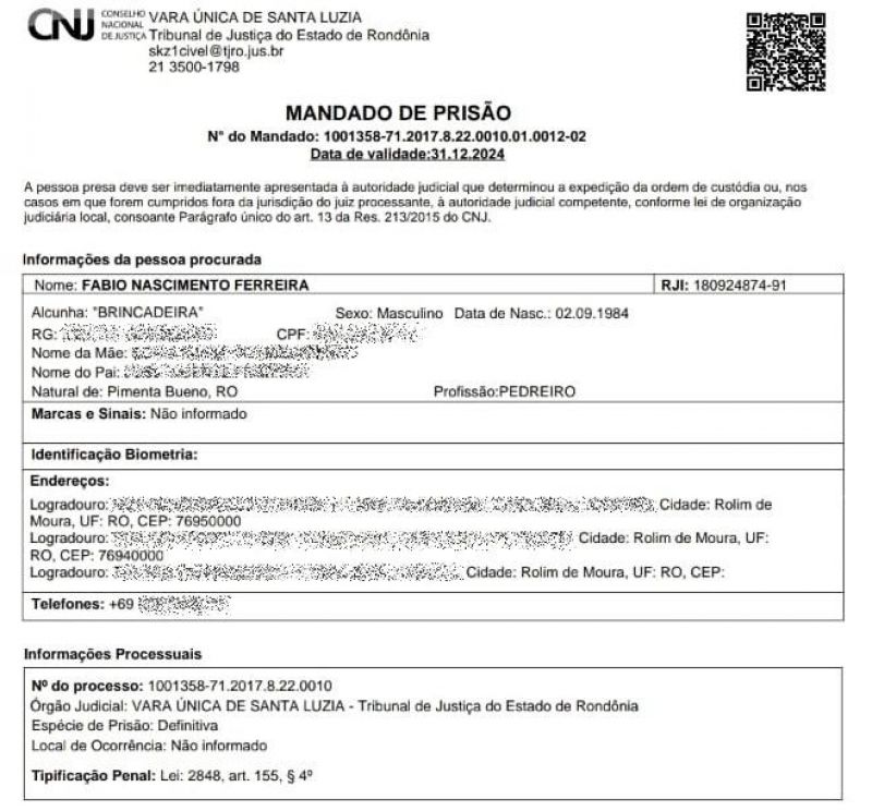 Acusado de furto foi preso pela equipe da PTRAN da PM em Rolim de Moura Acusado de furto foi preso pela equipe da PTRAN da PM em Rolim de Moura