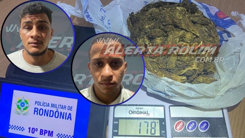 Dupla foi presa pela PM no distrito em Nova Estrela, enquanto transportava drogas de Cacoal para Pimenta Bueno Dupla foi presa pela PM no distrito em Nova Estrela, enquanto transportava drogas de Cacoal para Pimenta Bueno