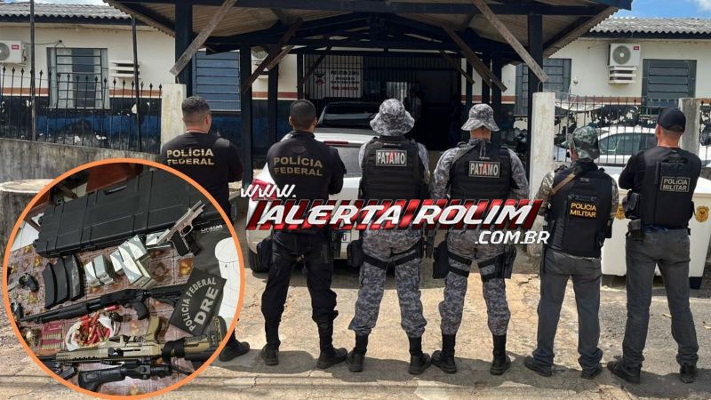 Polícia Federal e Polícia Militar realizam operação contra tráfico de drogas em Rondônia, aprende onze armas e mais de mil munições Polícia Federal e Polícia Militar realizam operação contra tráfico de drogas em Rondônia, aprende onze armas e mais de mil munições