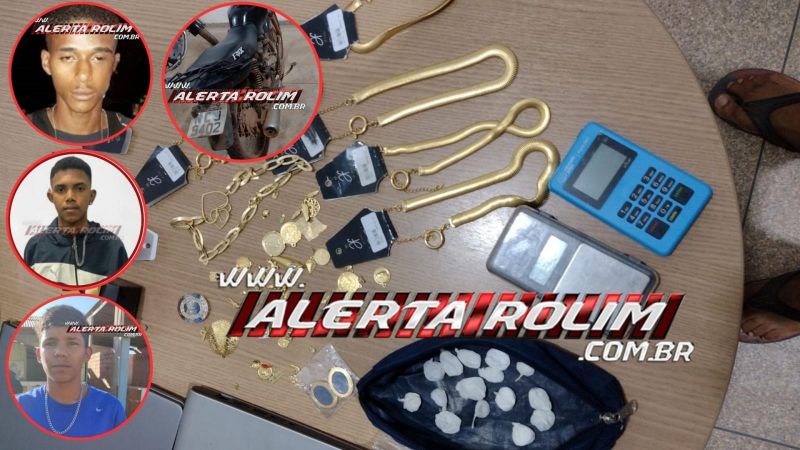 PATAMO prendeu suspeitos de cometerem furto na JF joias; objetos foram recuperados, cocaína apreendida e moto também foi recuperada, em Rolim de Moura  PATAMO prendeu suspeitos de cometerem furto na JF joias; objetos foram recuperados, cocaína apreendida e moto também foi recuperada, em Rolim de Moura
