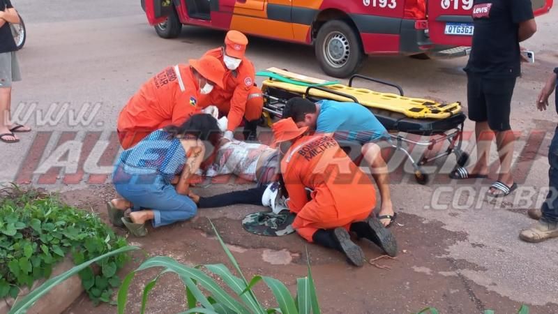 Segundo acidente de trânsito do dia em Rolim de Moura resultou em duas vítimas com fratura Segundo acidente de trânsito do dia em Rolim de Moura resultou em duas vítimas com fratura