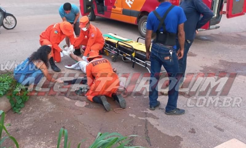 Segundo acidente de trânsito do dia em Rolim de Moura resultou em duas vítimas com fratura Segundo acidente de trânsito do dia em Rolim de Moura resultou em duas vítimas com fratura