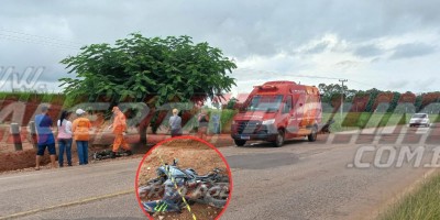 URGENTE – Motociclista morreu em acidente na RO 383, em Rolim de Moura 