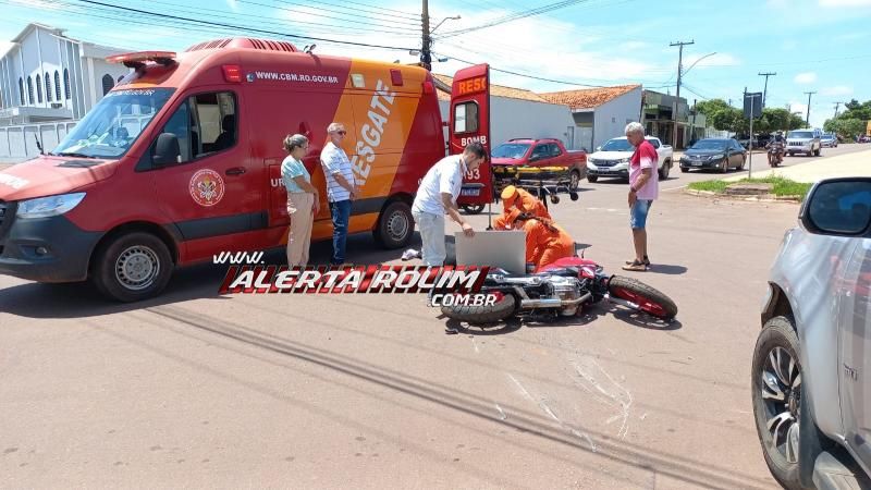 Acidente envolvendo moto e caminhonete deixou uma pessoa ferida nesta manhã, em Rolim de Moura Acidente envolvendo moto e caminhonete deixou uma pessoa ferida nesta manhã, em Rolim de Moura