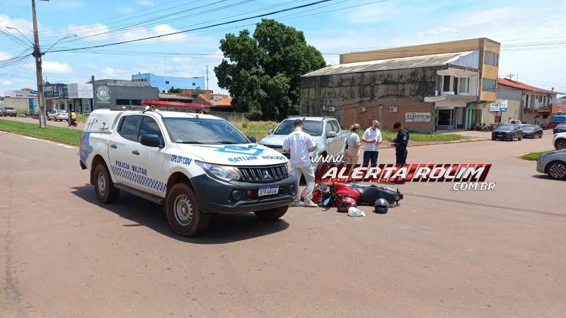 Acidente envolvendo moto e caminhonete deixou uma pessoa ferida nesta manhã, em Rolim de Moura Acidente envolvendo moto e caminhonete deixou uma pessoa ferida nesta manhã, em Rolim de Moura