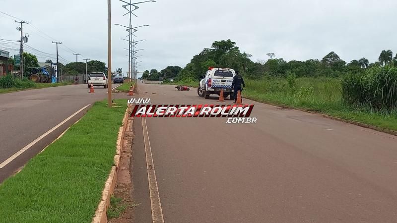 Acidente envolvendo moto e caminhonete foi registrado nesta manhã, em Rolim de Moura Acidente envolvendo moto e caminhonete foi registrado nesta manhã, em Rolim de Moura