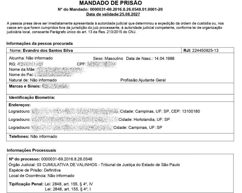 Acusado de crime de furto em Valinhos, no Estado de São Paulo, foi preso pela PM, em Santa Luzia do Oeste/RO Acusado de crime de furto em Valinhos, no Estado de São Paulo, foi preso pela PM, em Santa Luzia do Oeste/RO