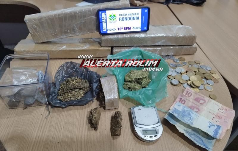 Casal foi preso pela Polícia Militar com quase 04 quilos de drogas, em Rolim de Moura Casal foi preso pela Polícia Militar com quase 04 quilos de drogas, em Rolim de Moura