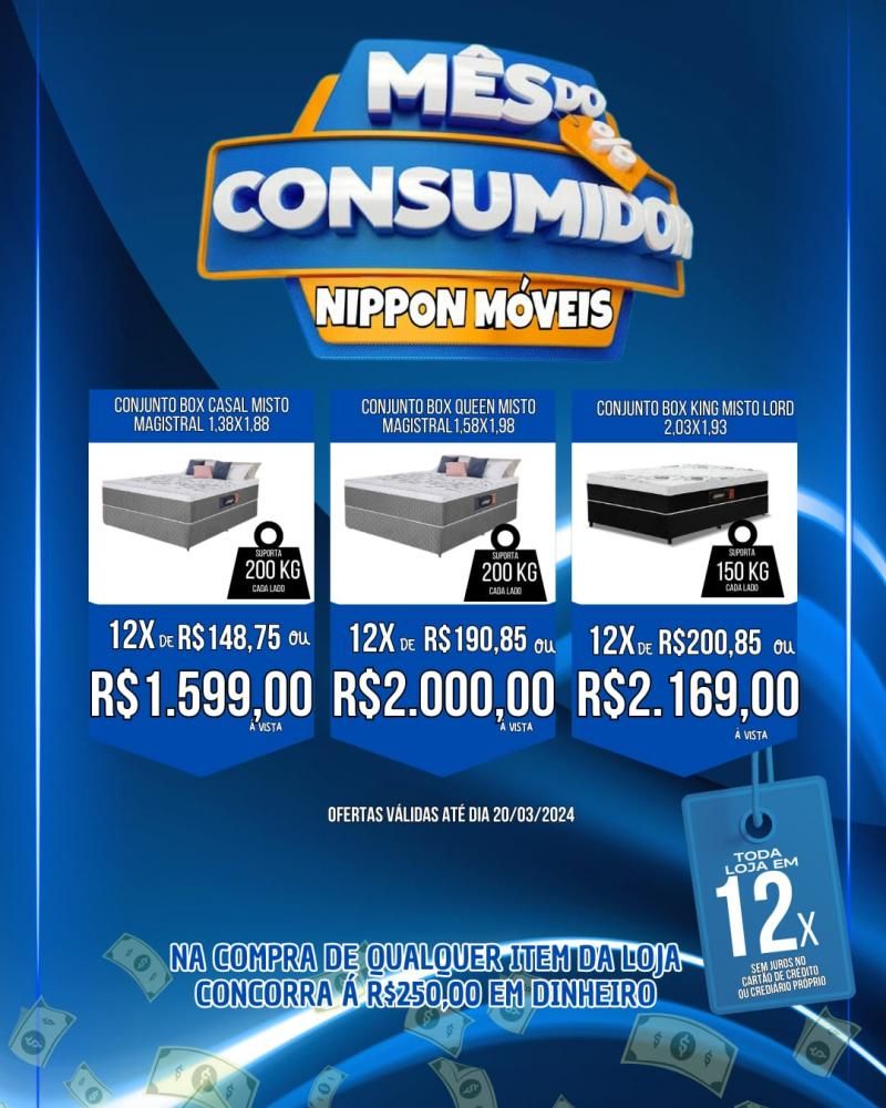 MÊS DO CONSUMIDOR, com ofertas especiais, na Nippon Móveis, em Rolim de Moura MÊS DO CONSUMIDOR, com ofertas especiais, na Nippon Móveis, em Rolim de Moura