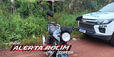 PM localizou moto que foi furtada semana passada, em Rolim de Moura 