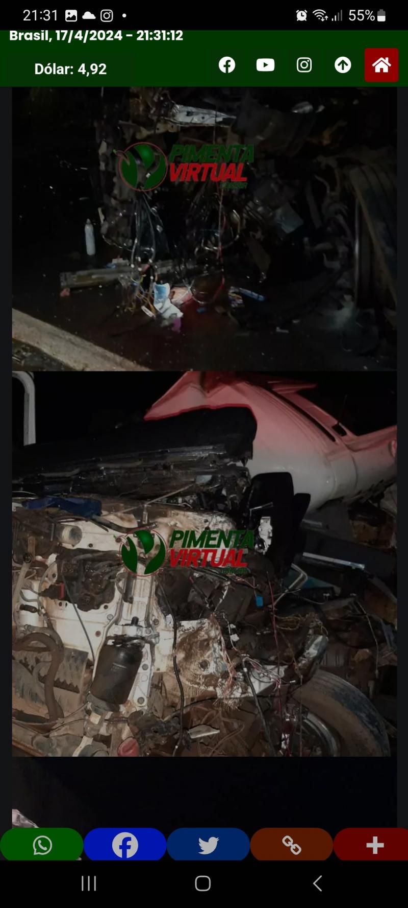 Acidente com cinco veículos na BR-364 mobiliza Bombeiros e PRF em Pimenta Bueno; Um dos motoristas ficou preso nas ferragens Acidente com cinco veículos na BR-364 mobiliza Bombeiros e PRF em Pimenta Bueno; Um dos motoristas ficou preso nas ferragens