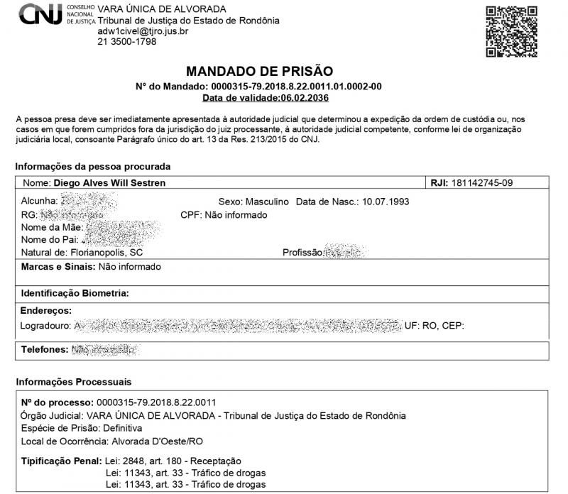 Acusado de crimes de tráfico de drogas e receptação foi preso pela Polícia Militar, em Santa Luzia do Oeste Acusado de crimes de tráfico de drogas e receptação foi preso pela Polícia Militar, em Santa Luzia do Oeste