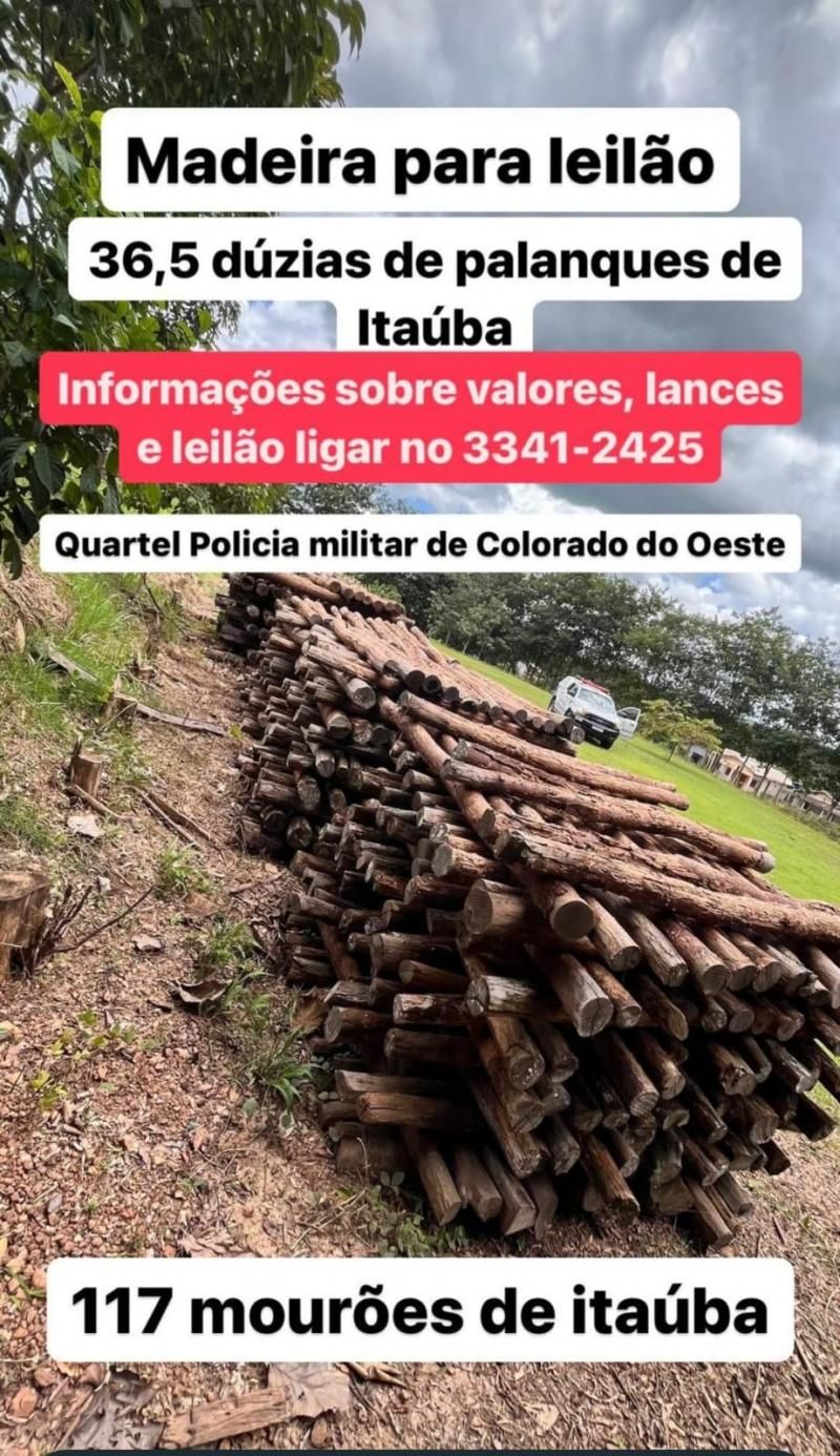 Edital de leilão de madeiras apreendidas doadas para a PM de colorado Edital de leilão de madeiras apreendidas doadas para a PM de colorado