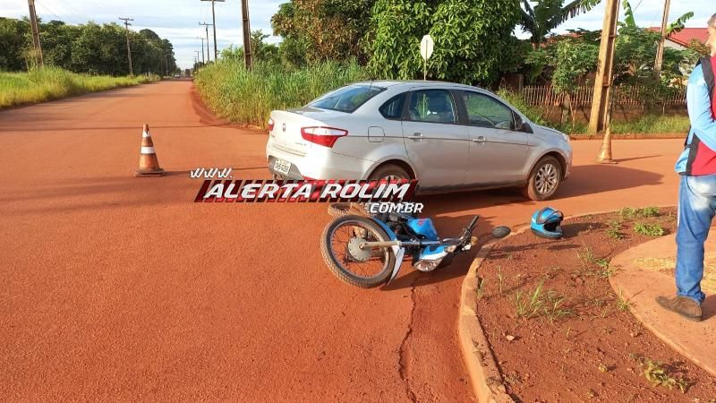 Passageira de mototáxi foi socorrida após acidente de trânsito com carro no bairro Cidade Alta, em Rolim de Moura Passageira de mototáxi foi socorrida após acidente de trânsito com carro no bairro Cidade Alta, em Rolim de Moura