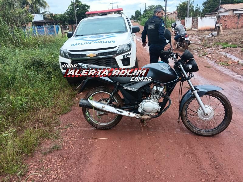 PM localizou moto que foi furtada semana passada, em Rolim de Moura PM localizou moto que foi furtada semana passada, em Rolim de Moura