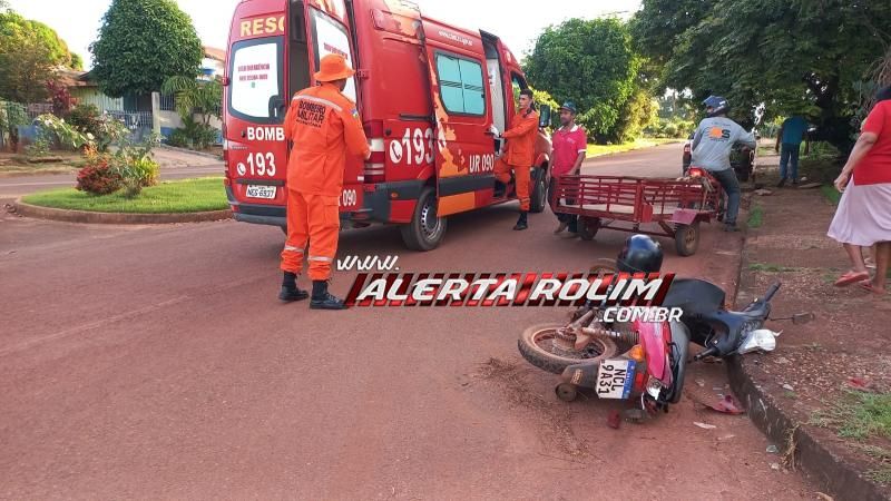 Acidente de trânsito deixou uma pessoa ferida nessa tarde, em Rolim de Moura Acidente de trânsito deixou uma pessoa ferida nessa tarde, em Rolim de Moura