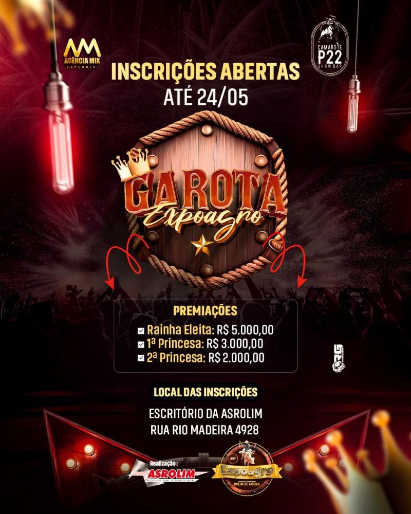 Asrolim abre inscrições para o concurso Garota Expoagro 2024 Asrolim abre inscrições para o concurso Garota Expoagro 2024