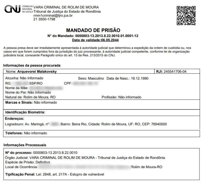 Investigadores da DEAM de Rolim de Moura estão em busca de localizar o foragido da Justiça acusado de estupro de uma criança Investigadores da DEAM de Rolim de Moura estão em busca de localizar o foragido da Justiça acusado de estupro de uma criança