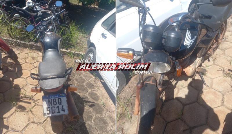 Motocicleta furtada foi localizada por equipe de Radiopatrulha da Polícia Militar, em Rolim de Moura Motocicleta furtada foi localizada por equipe de Radiopatrulha da Polícia Militar, em Rolim de Moura