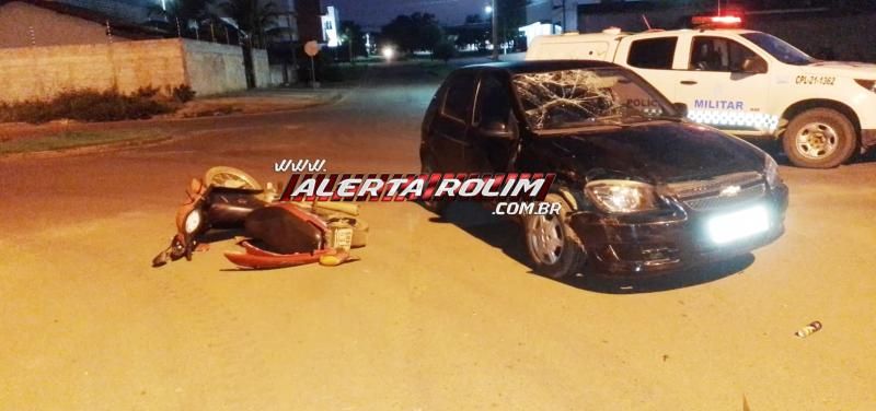 Mulher fraturou a perna em acidente de trânsito nessa manhã, em Rolim de Moura Mulher fraturou a perna em acidente de trânsito nessa manhã, em Rolim de Moura