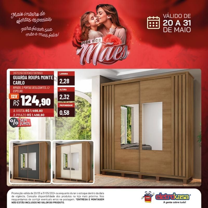 Não percam a promoção MÊS DAS MÃES até o dia 31 de maio, nas Lojas ELETROKASA, em Rolim de Moura Não percam a promoção MÊS DAS MÃES até o dia 31 de maio, nas Lojas ELETROKASA, em Rolim de Moura