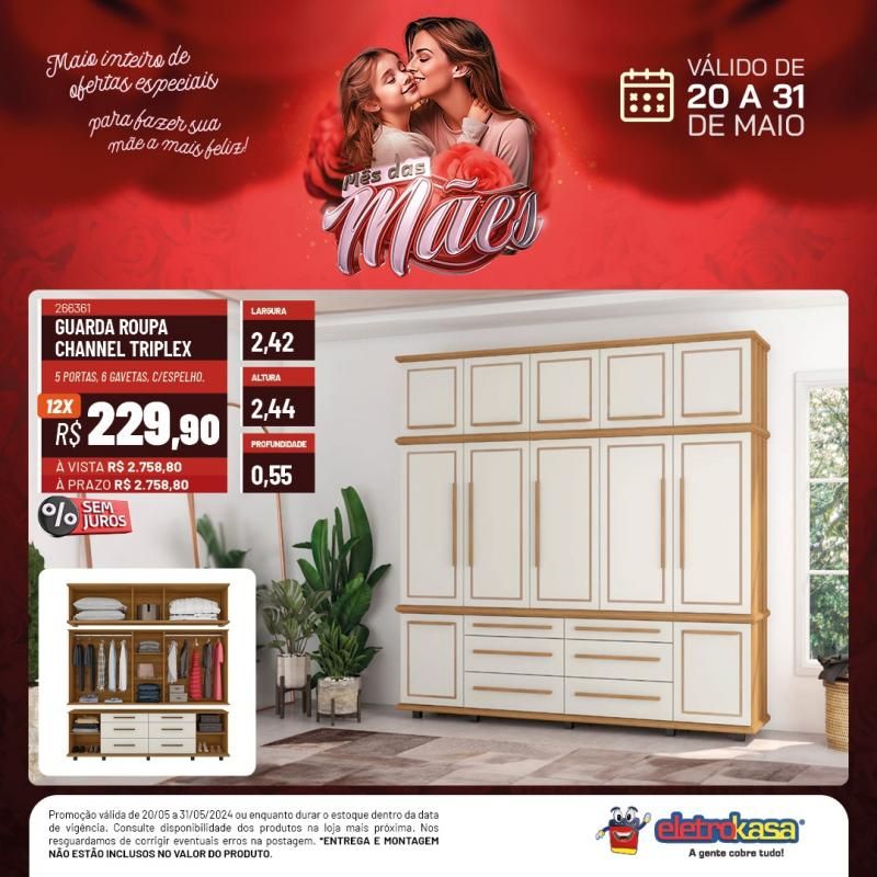 Não percam a promoção MÊS DAS MÃES até o dia 31 de maio, nas Lojas ELETROKASA, em Rolim de Moura Não percam a promoção MÊS DAS MÃES até o dia 31 de maio, nas Lojas ELETROKASA, em Rolim de Moura