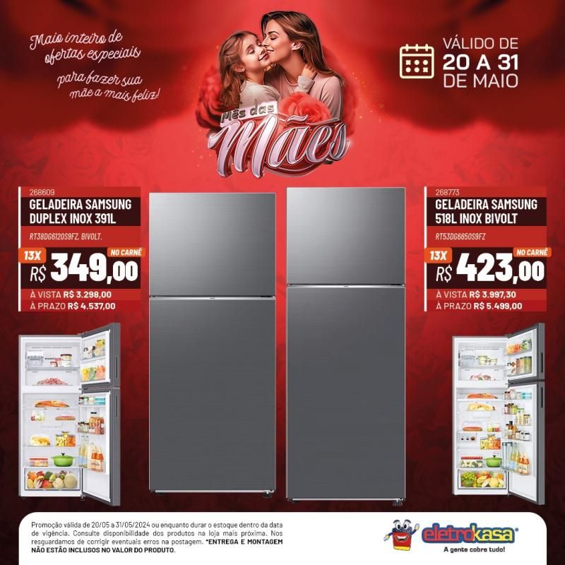 Não percam a promoção MÊS DAS MÃES até o dia 31 de maio, nas Lojas ELETROKASA, em Rolim de Moura Não percam a promoção MÊS DAS MÃES até o dia 31 de maio, nas Lojas ELETROKASA, em Rolim de Moura