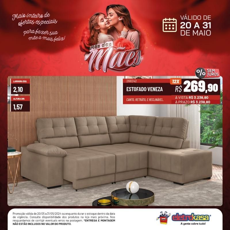 Não percam a promoção MÊS DAS MÃES até o dia 31 de maio, nas Lojas ELETROKASA, em Rolim de Moura Não percam a promoção MÊS DAS MÃES até o dia 31 de maio, nas Lojas ELETROKASA, em Rolim de Moura