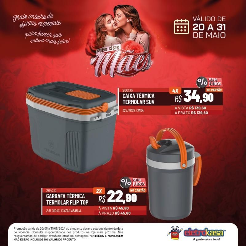 Não percam a promoção MÊS DAS MÃES até o dia 31 de maio, nas Lojas ELETROKASA, em Rolim de Moura Não percam a promoção MÊS DAS MÃES até o dia 31 de maio, nas Lojas ELETROKASA, em Rolim de Moura