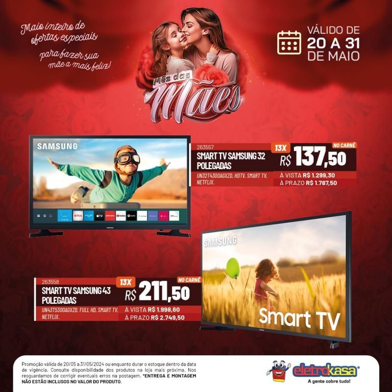 Não percam a promoção MÊS DAS MÃES até o dia 31 de maio, nas Lojas ELETROKASA, em Rolim de Moura Não percam a promoção MÊS DAS MÃES até o dia 31 de maio, nas Lojas ELETROKASA, em Rolim de Moura
