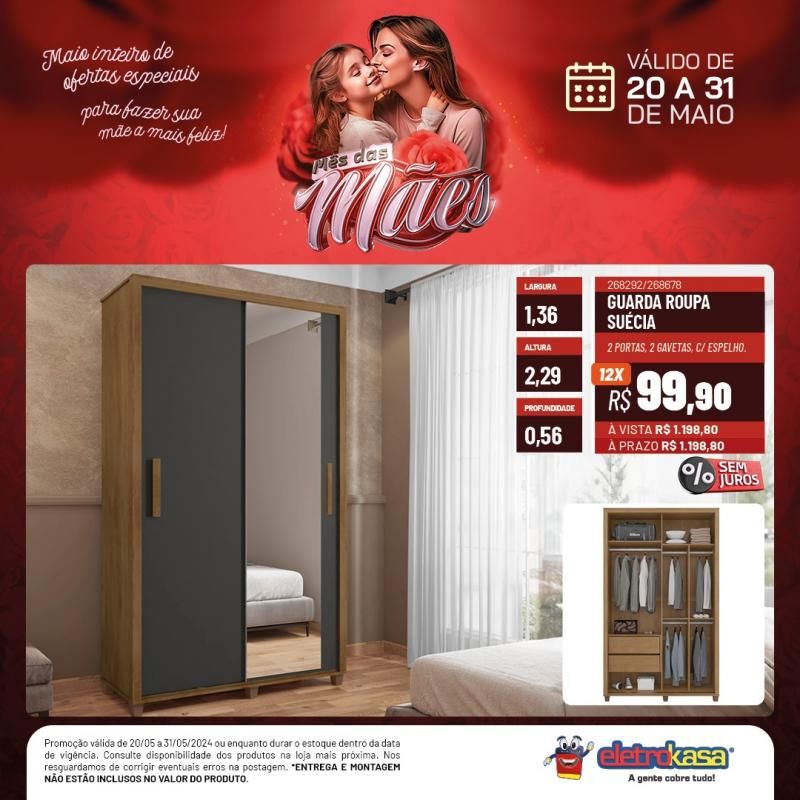 Não percam a promoção MÊS DAS MÃES até o dia 31 de maio, nas Lojas ELETROKASA, em Rolim de Moura Não percam a promoção MÊS DAS MÃES até o dia 31 de maio, nas Lojas ELETROKASA, em Rolim de Moura