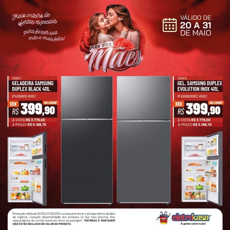 Não percam a promoção MÊS DAS MÃES até o dia 31 de maio, nas Lojas ELETROKASA, em Rolim de Moura Não percam a promoção MÊS DAS MÃES até o dia 31 de maio, nas Lojas ELETROKASA, em Rolim de Moura
