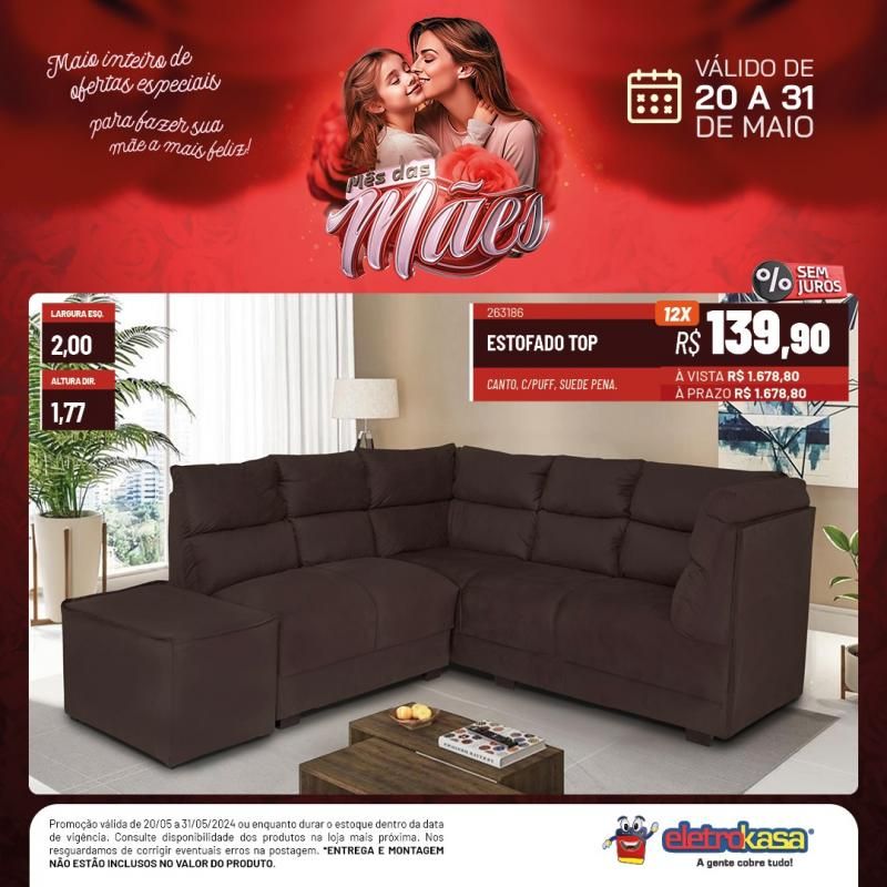 Não percam a promoção MÊS DAS MÃES até o dia 31 de maio, nas Lojas ELETROKASA, em Rolim de Moura Não percam a promoção MÊS DAS MÃES até o dia 31 de maio, nas Lojas ELETROKASA, em Rolim de Moura